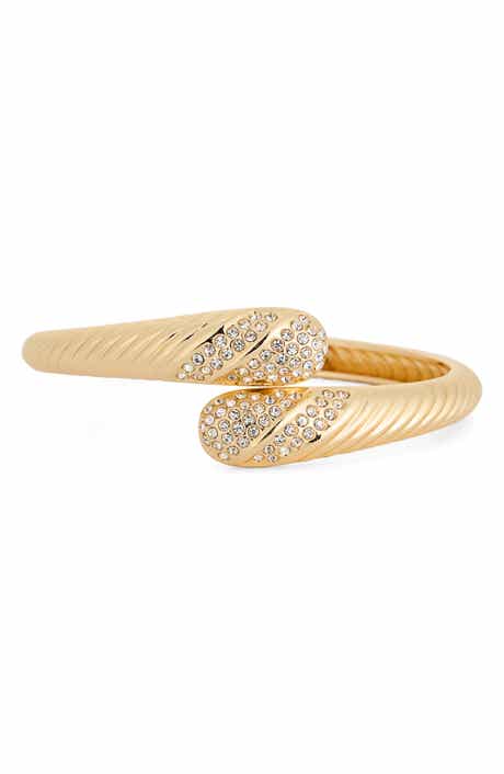 Cubic Zirconia Twist Cuff Bracelet