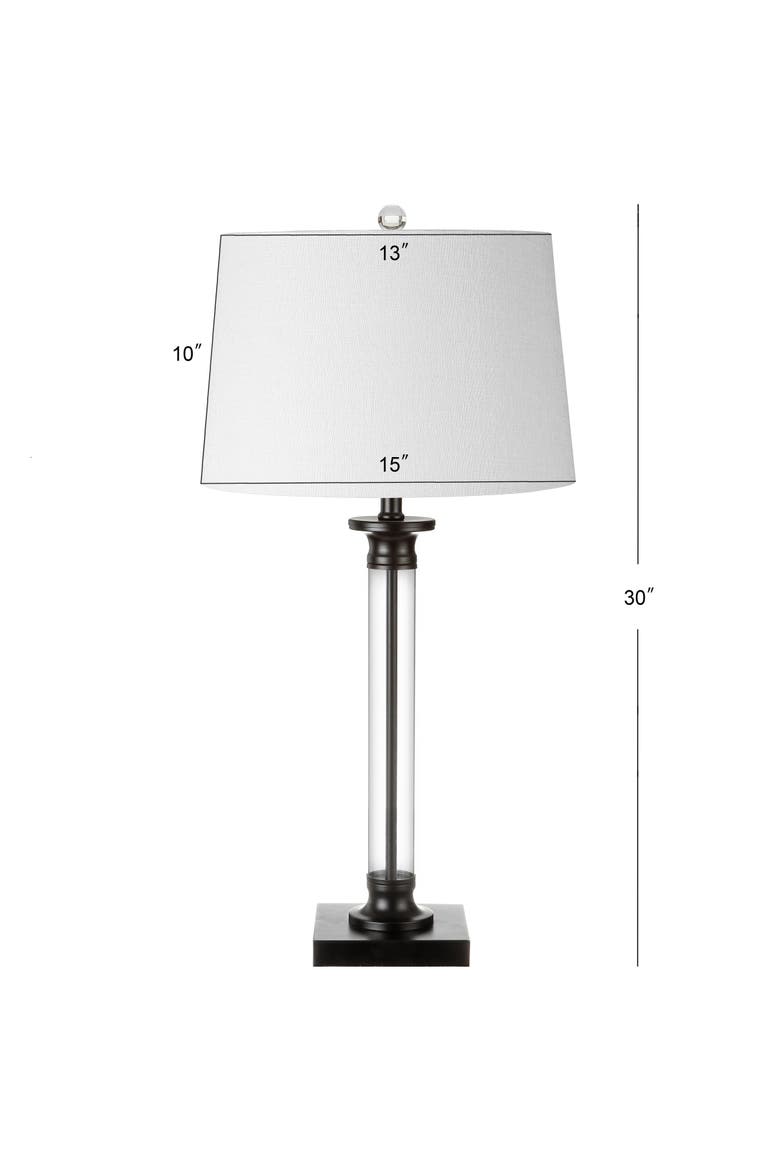 Mason Glass and Metal LED Table Lamp, Alternate, color, Black/Clear