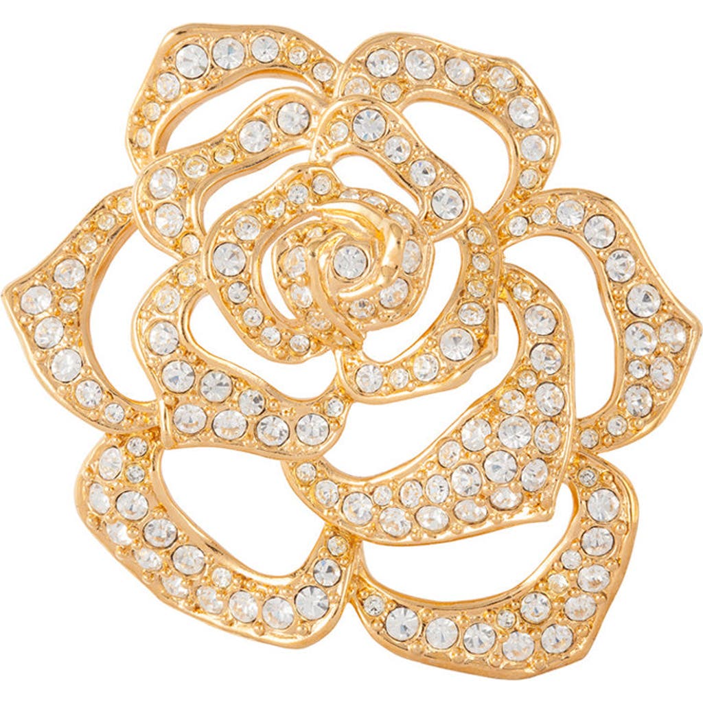 Susan Caplan 1990s Vintage Elizabeth Taylor Rose Brooch In Pink