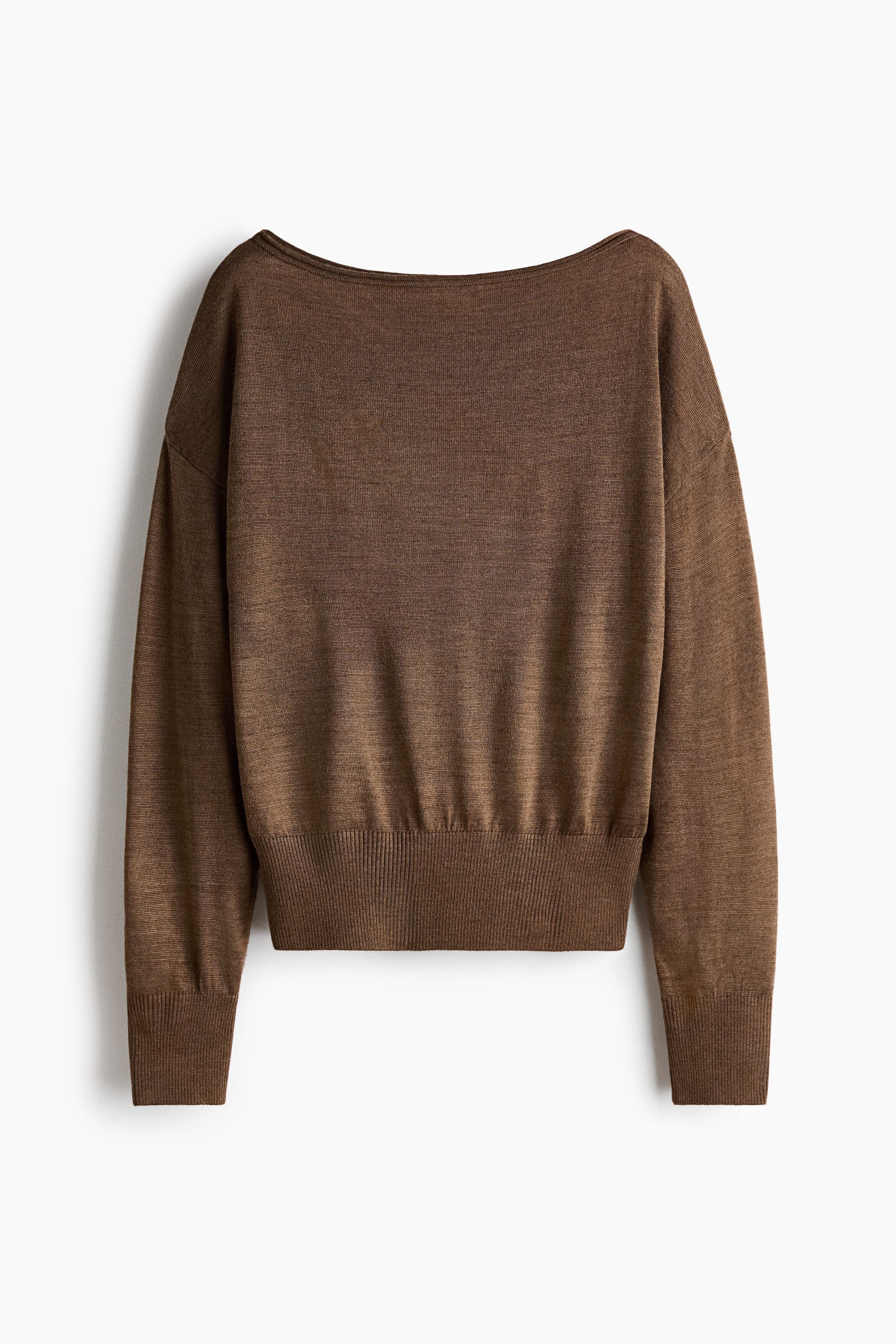 Fine-knit One-shoulder Top - image 5