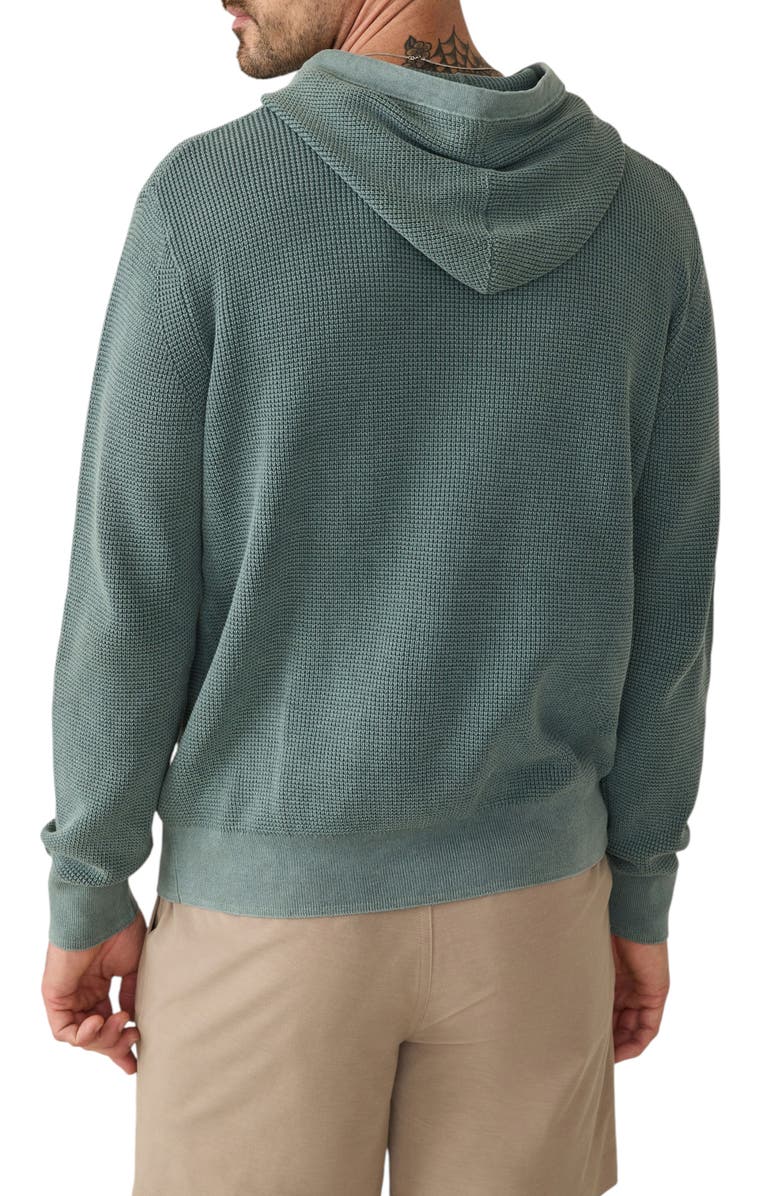 Faherty Sunwashed Sweater Hoodie, Alternate, color, Mountain Olive