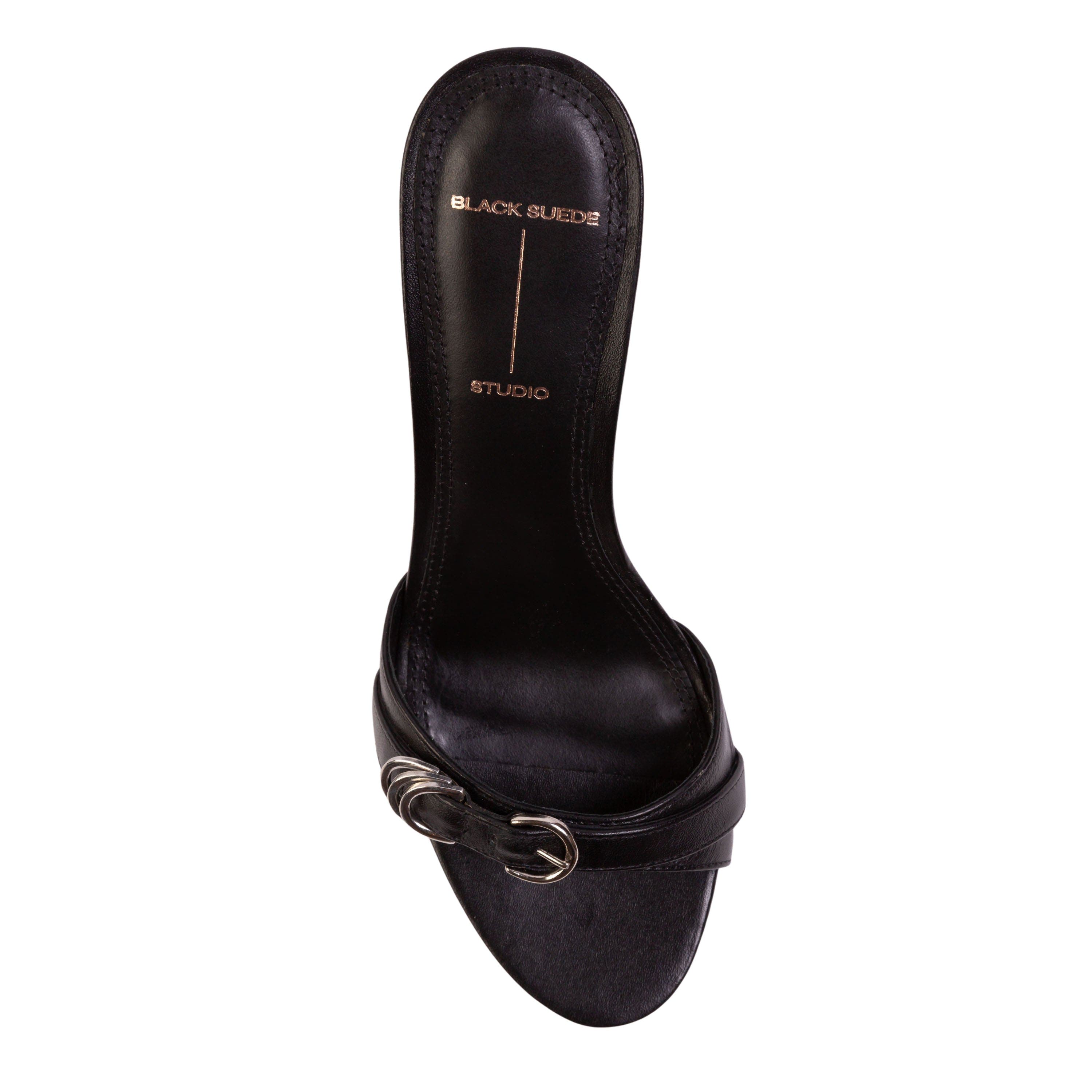 Joanna 65 Mule, Alternate, color, Black Leather