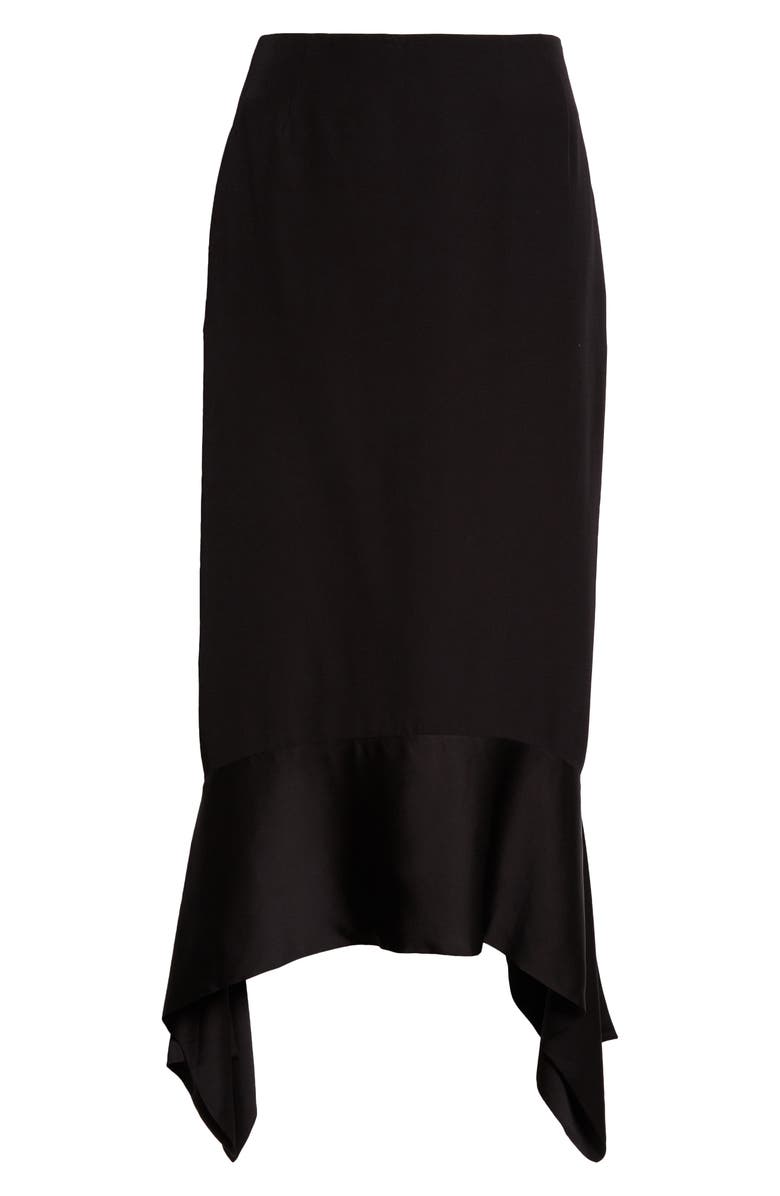 TOTEME Satin Sash Crepe Skirt, Alternate, color,