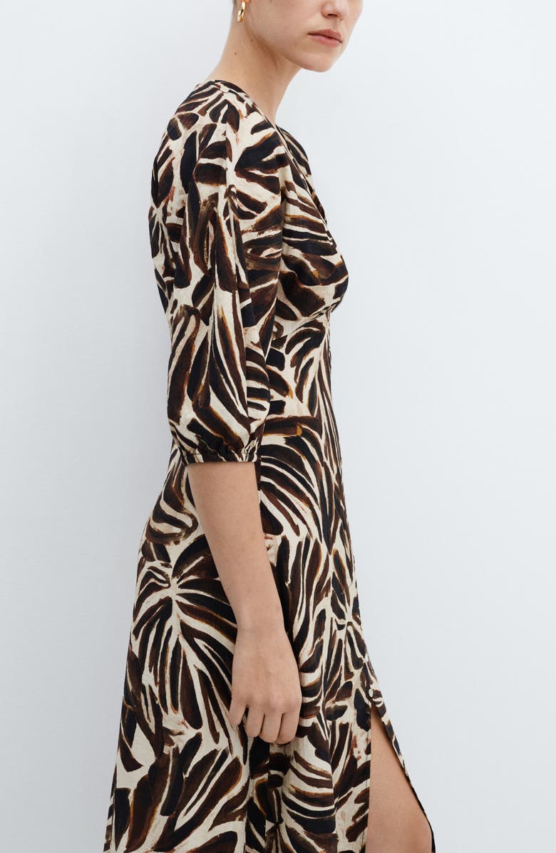 MANGO Claudie Button Front Dress, Alternate, color, 