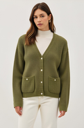 Modenaire Ribbed Button Down Cardigan
