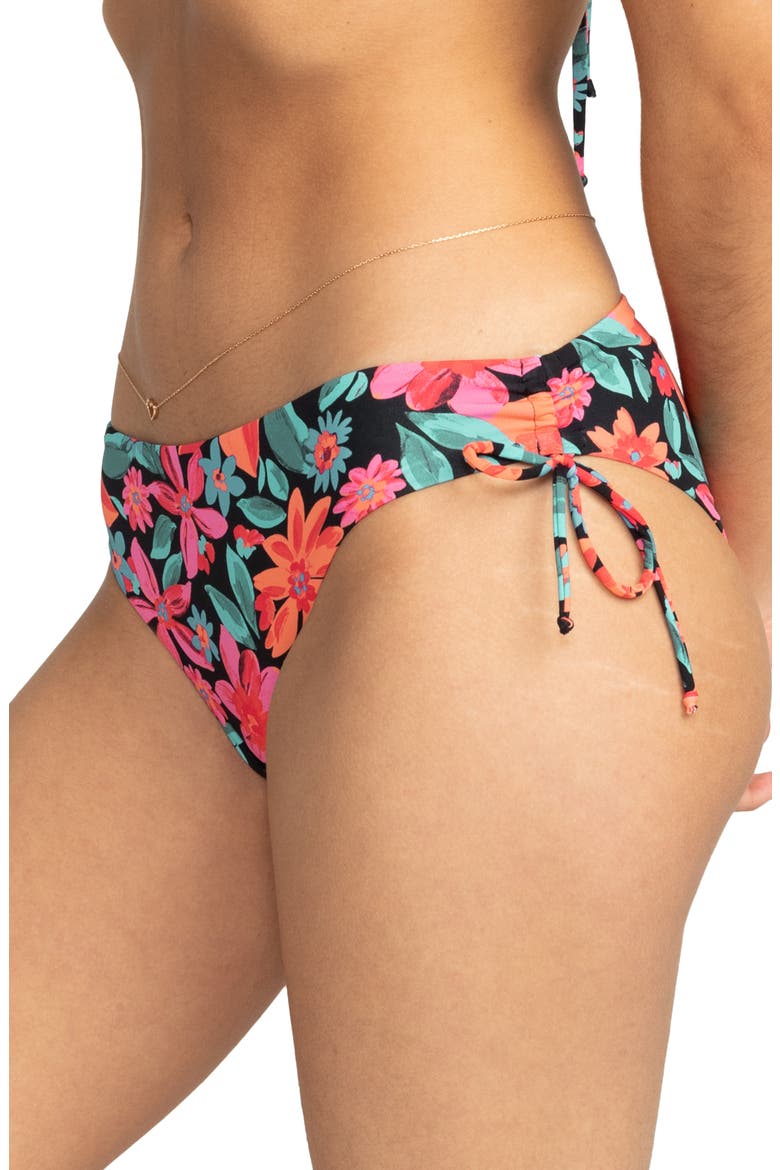 Beach Classics Hipster Side Tie Bikini Bottoms, Alternate, color, ANTHRACITE FLORAL