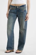 BDG Urban Outfitters Kayla Low-Rise Wide-Leg Pinstripe Jeans
