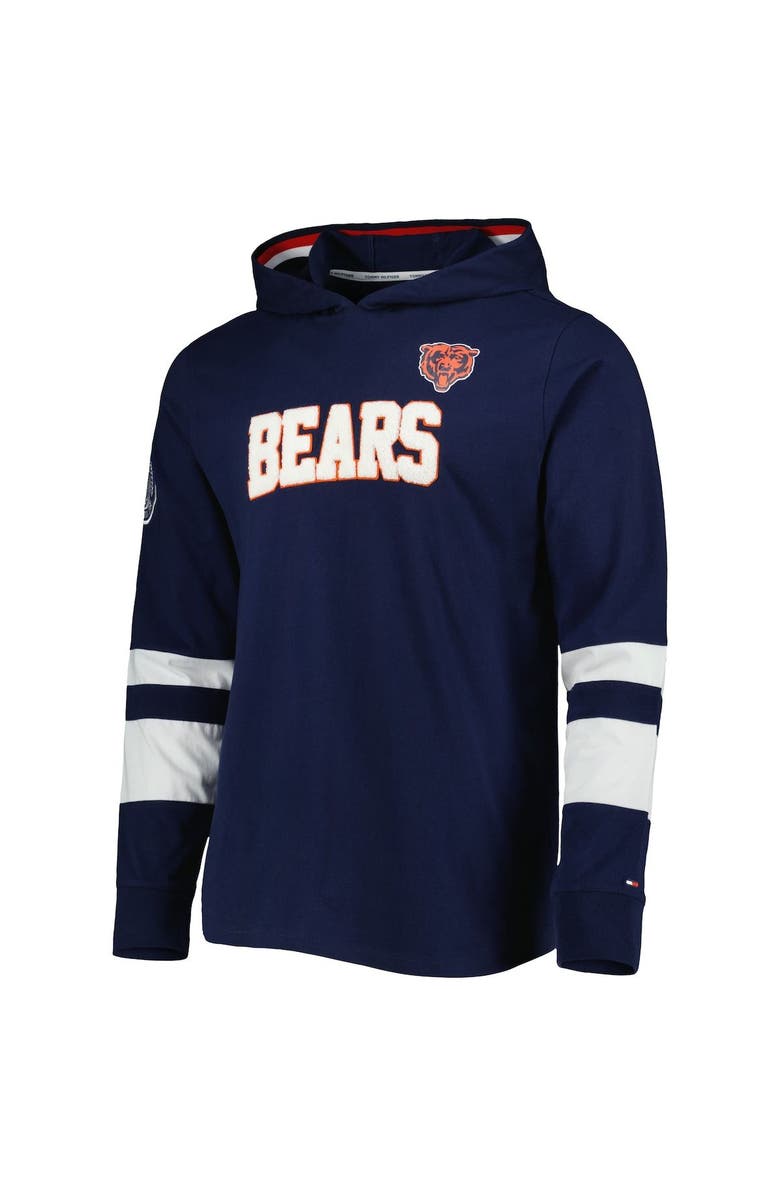 Tommy Hilfiger Men's Tommy Hilfiger Navy/White Chicago Bears Alex Long Sleeve Hoodie T-Shirt, Alternate, color, Navy