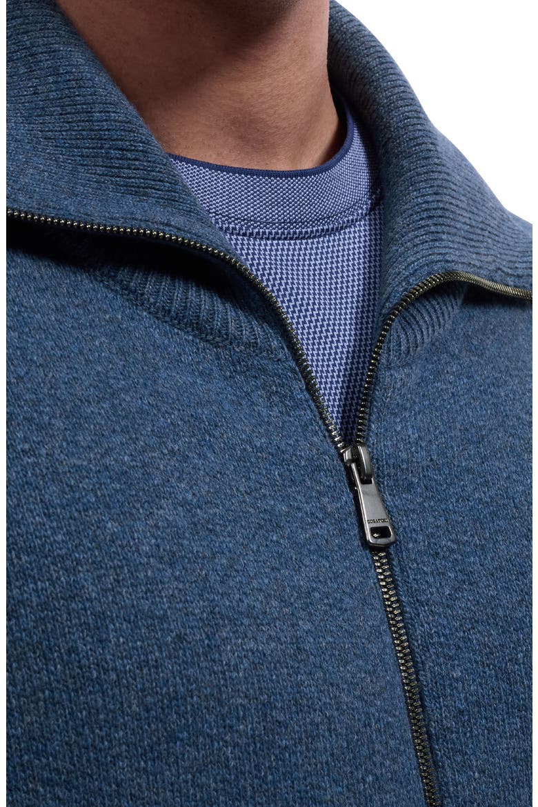 Wool Blend Full Zip Sweater Jacket, Alternate, color, MARINE BLUE