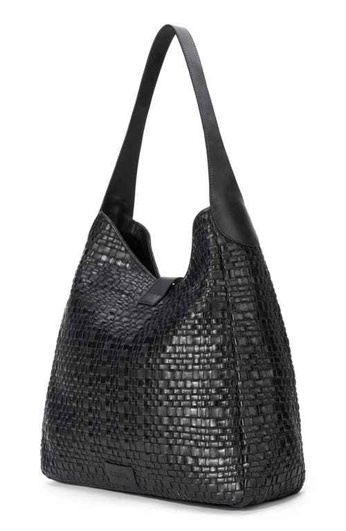 Staud Maya Leather Shoulder Bag In Black