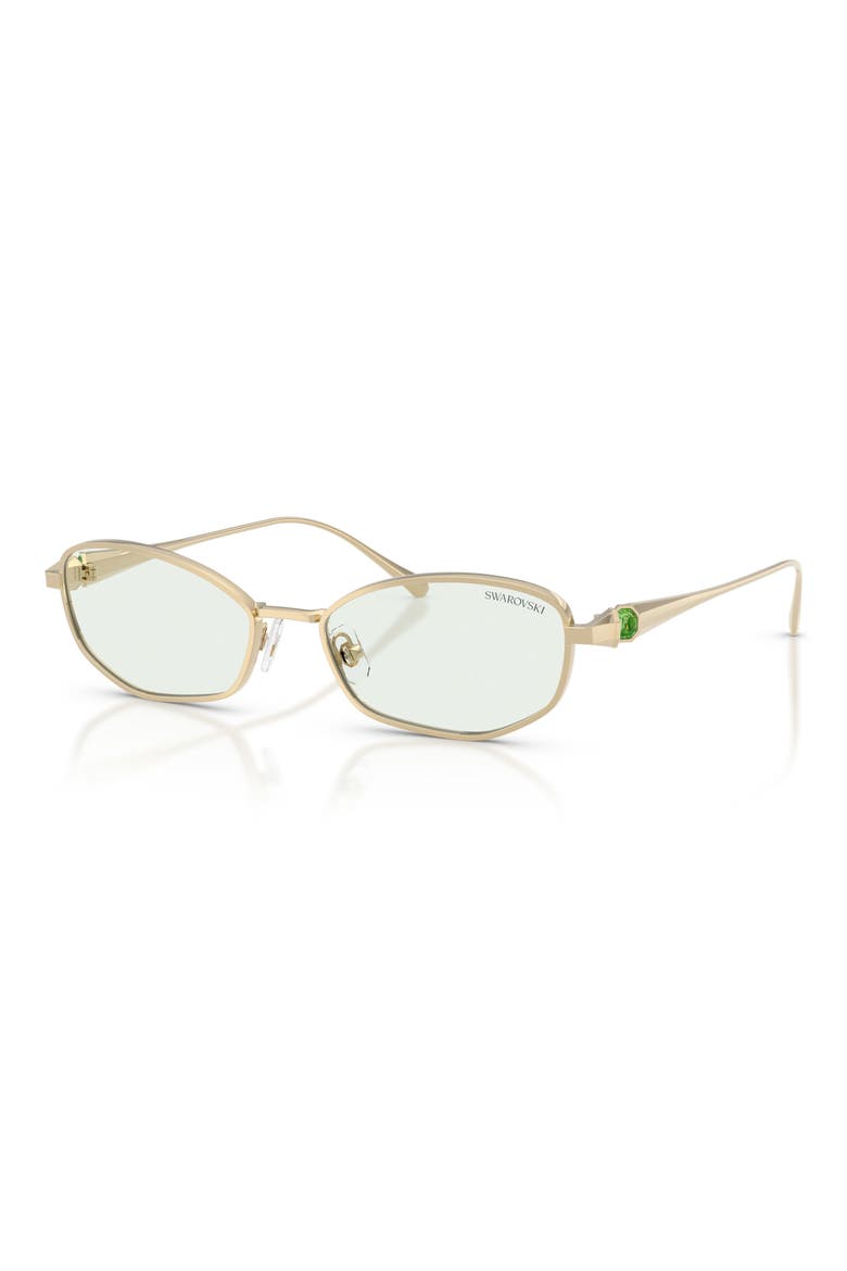 55mm Pillow Sunglasses, Alternate, color, GOLD / PHOTO GREEN TO GREEN