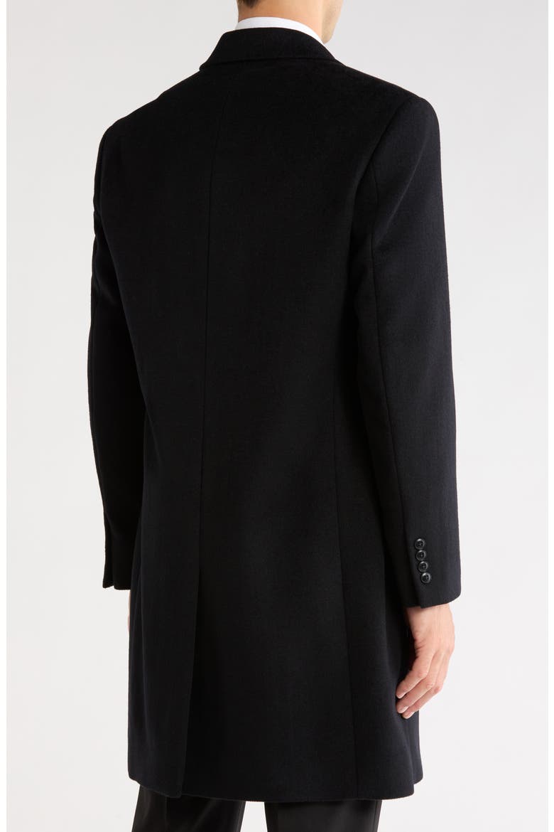 Wool & Cashmere Overcoat, Alternate, color, BLACK