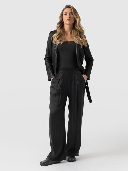Saint + Sofia Rowan Wide Leg Pant In Black
