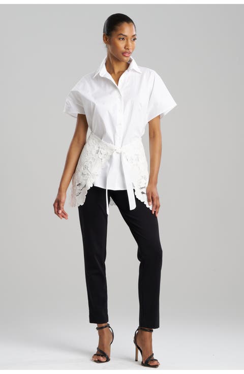 Kumo Embroidery Wrap Shirt with Applique