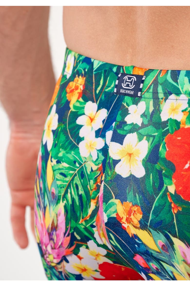 Peacock Swim Shorts, Alternate, color, Multico Print