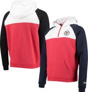 New Era Men's New Era Red/White Washington Nationals Cooperstown Collection Quarter-Zip Hoodie Jacket