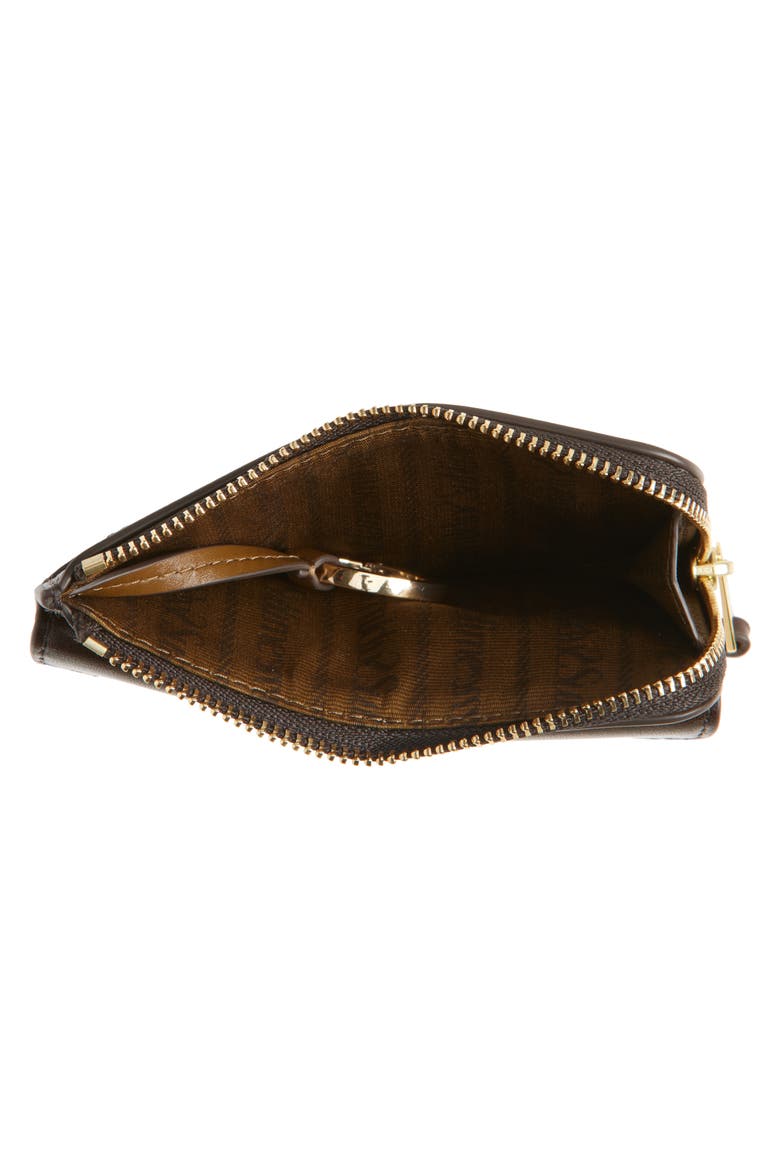 Small T Monogram Coated Canvas & Leather Zip Wallet, Alternate, color, FRENCH PRESS