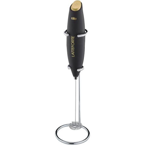 Latteforte Battery Powered Milk Frother with Stainless Steel Stand
