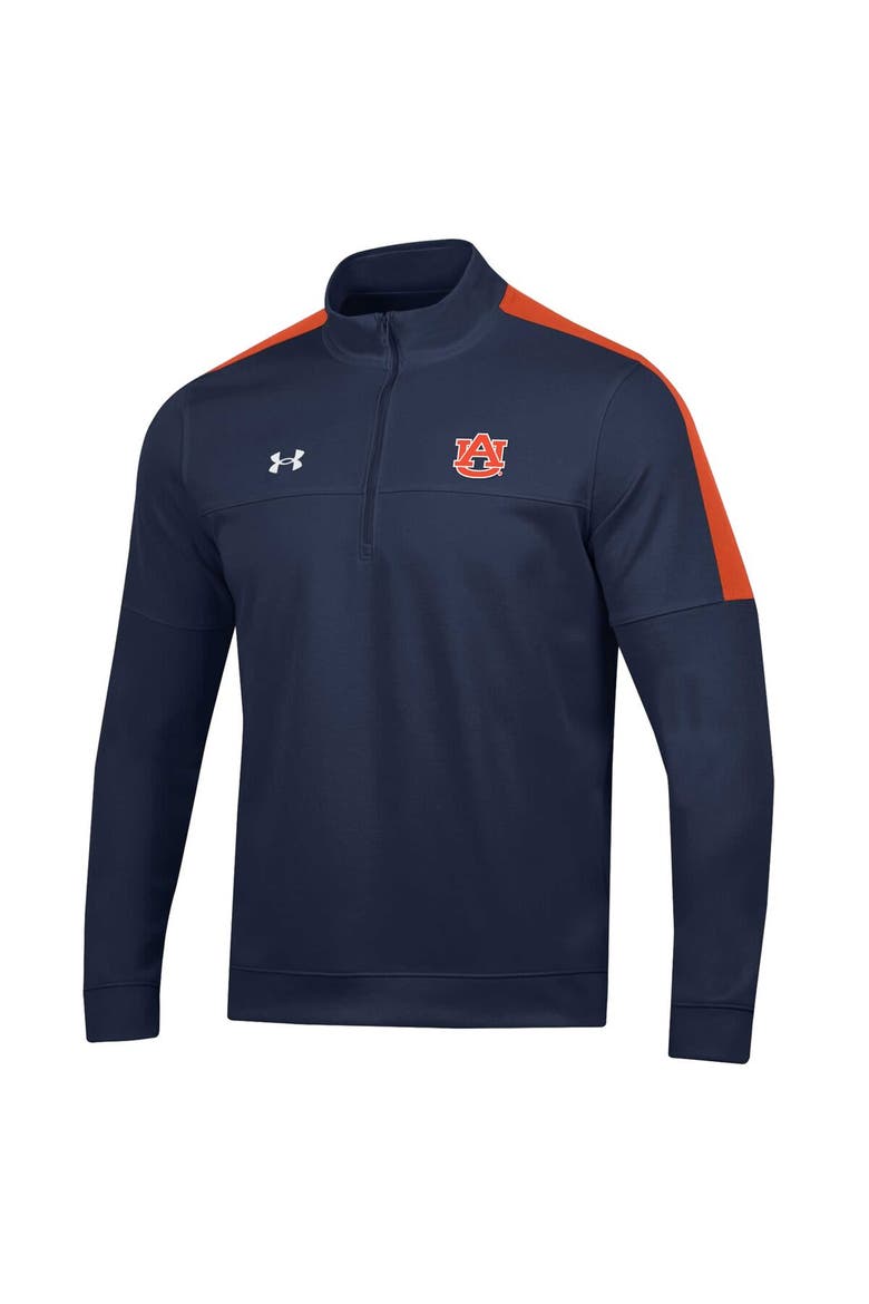 Men's Under Armour Navy Auburn Tigers Motivate Half-Zip Jacket, Alternate, color, Navy