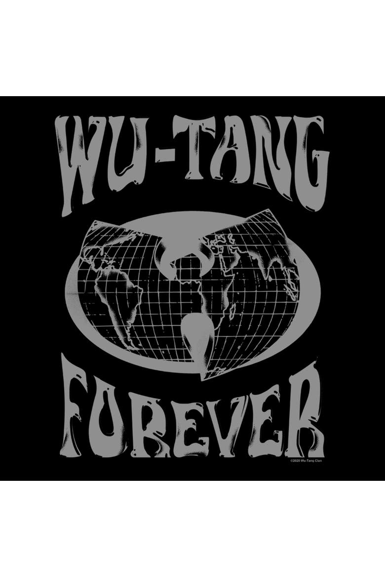 Men's Wu-Tang Clan Worldwide Map Group Forever  Graphic T-Shirt, Alternate, color, Black