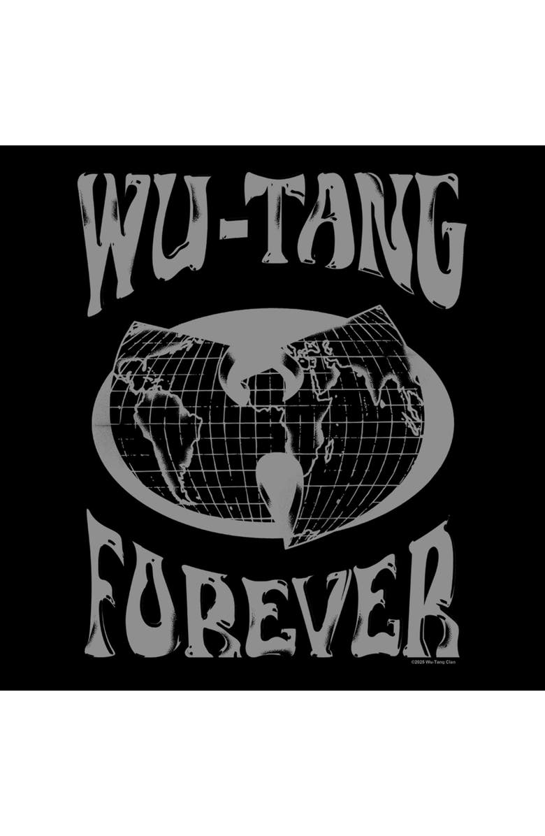 Wu-Tang Clan Men's Wu-Tang Clan Worldwide Map Group Forever Graphic T-Shirt, Alternate, color, Black