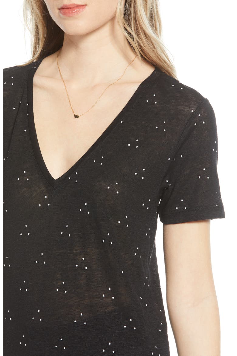 Cara Tee, Alternate, color, BLACK STAR CLUSTERS