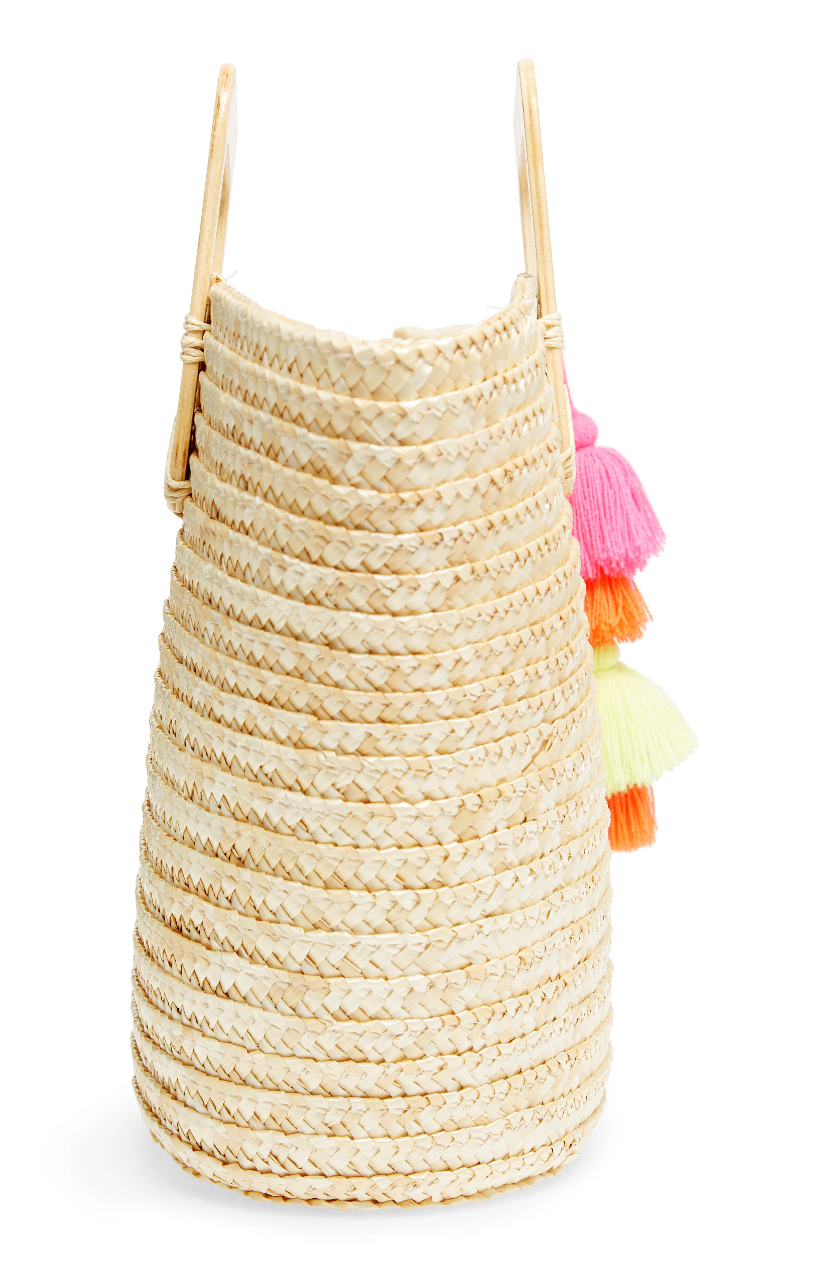 BP. Straw Ring Handle Basket Tote, Alternate, color, 