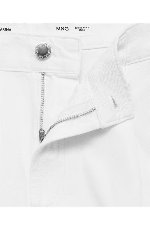 Mango Dart Bermuda Shorts In White