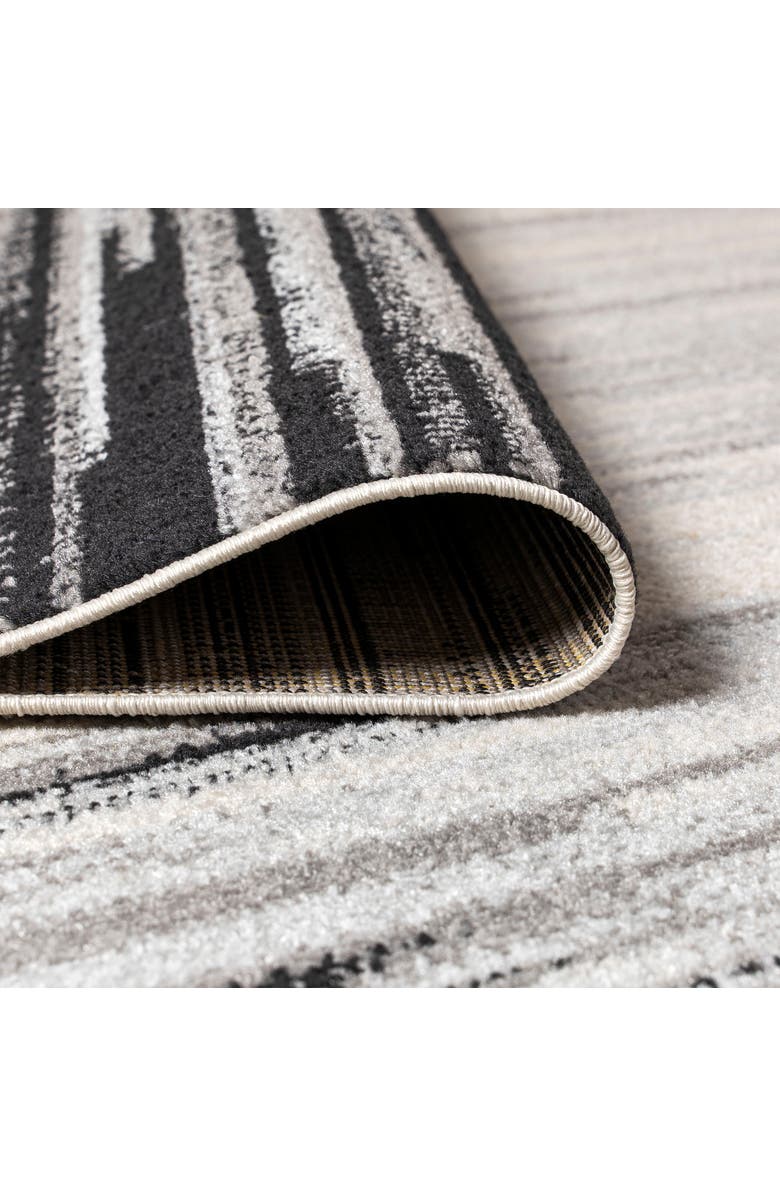 JONATHAN Y Linear Modern Half-Stripe Area Rug, Alternate, color, Gray/Cream