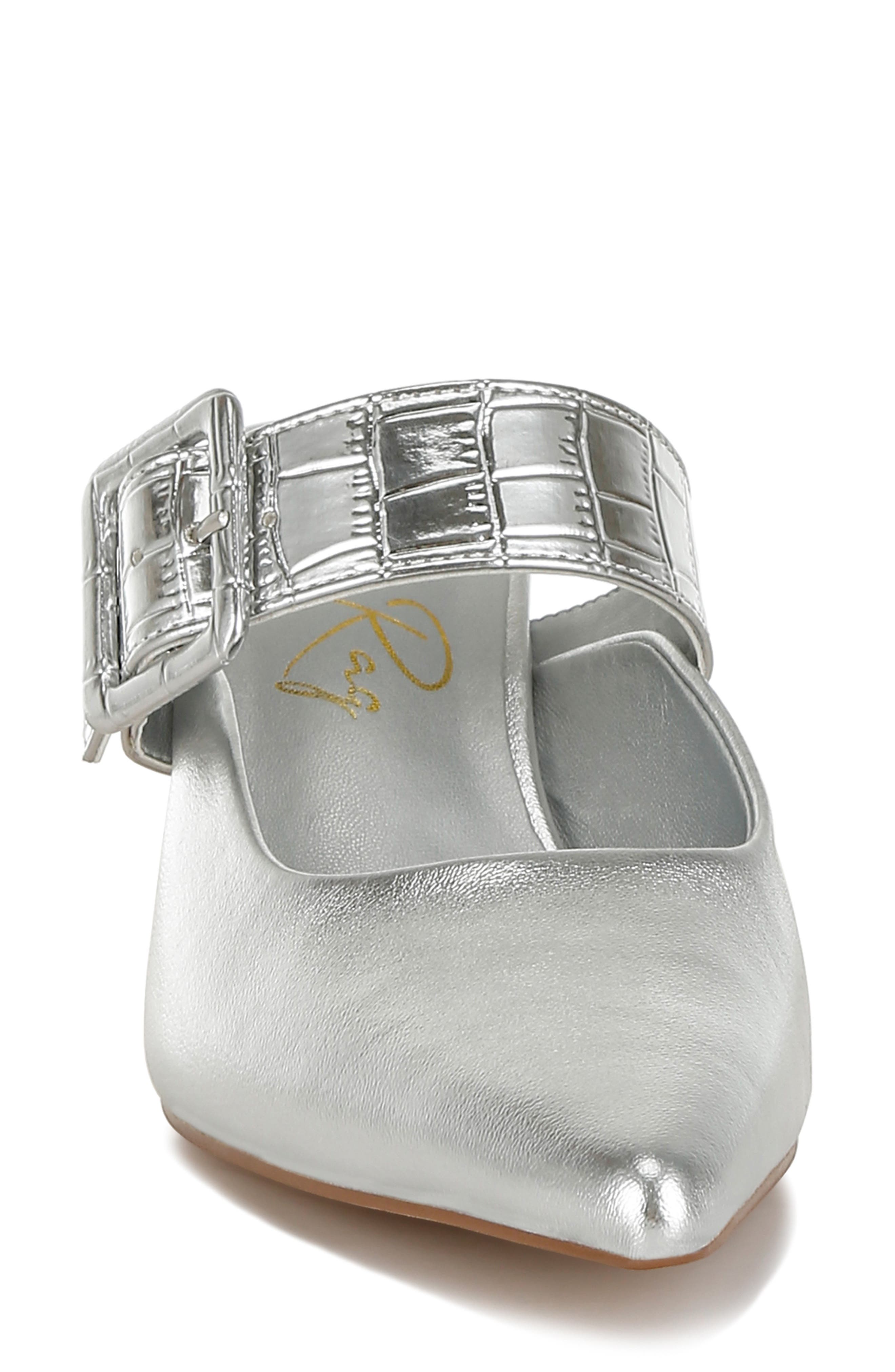 LONDON RAG Bismi Pointed Toe Mule, Alternate, color, Silver