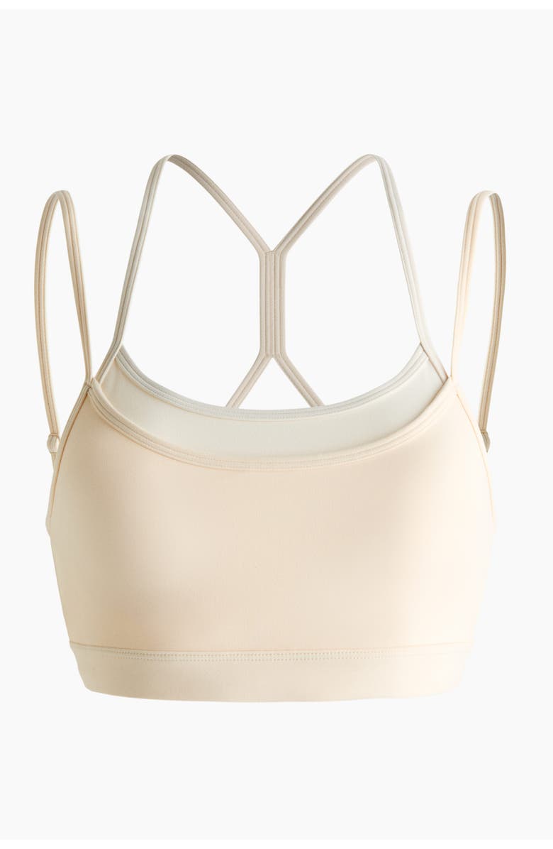 H&M Sports bra with softmove, Alternate, color, Butter Yellow