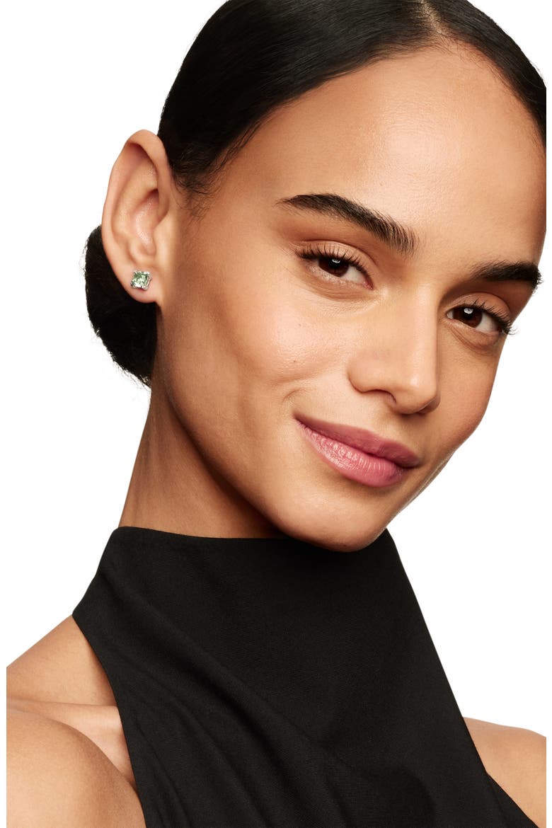 Chatelaine® Stud Earrings, 6mm, Alternate, color, PRASIOLITE