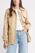 Caslon® Utility Cotton Trench Coat