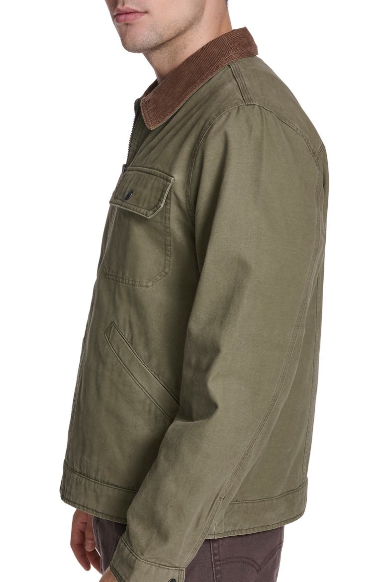 Lightweight Cotton Twill Utility Jacket, Alternate, color, OLIVE TREE