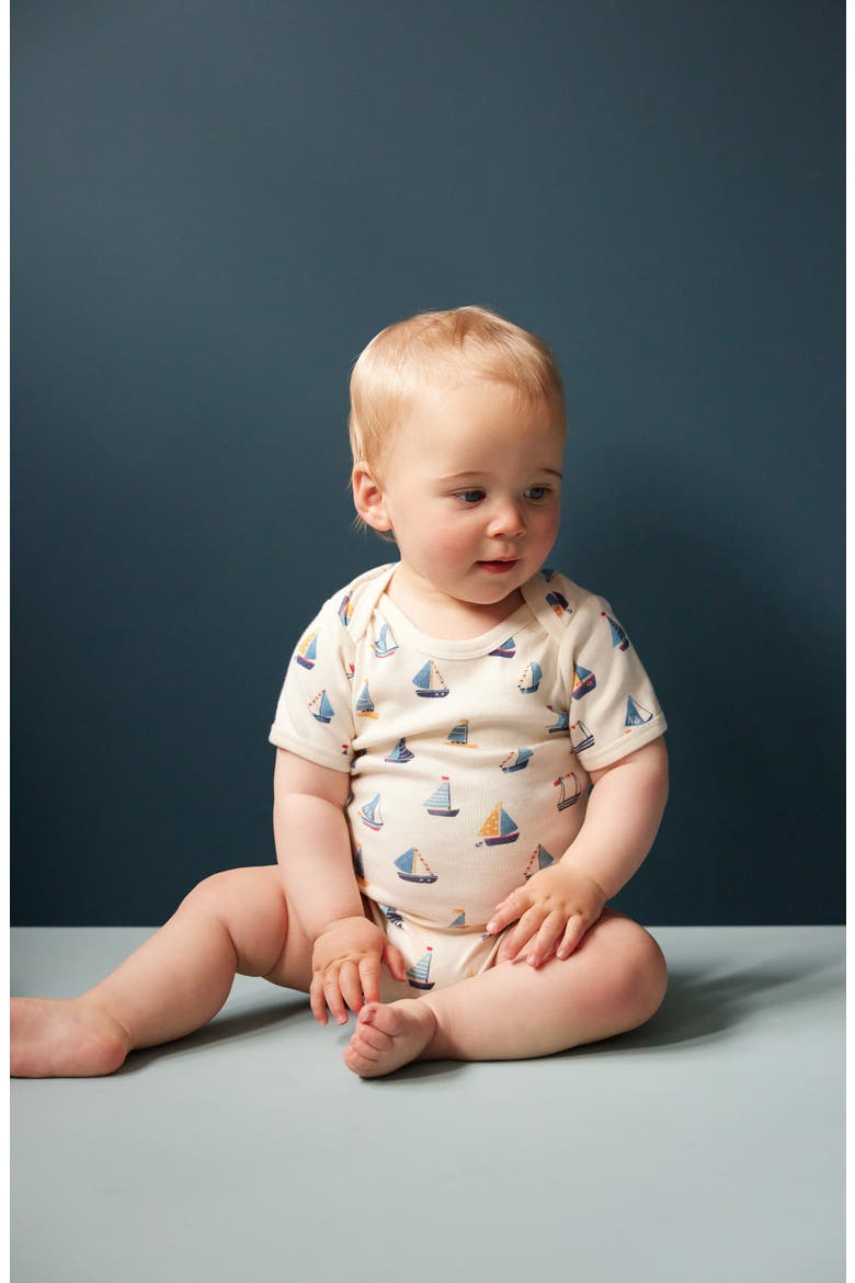Short Sleeve Bodysuit, Alternate, color, REGATTA PRINT