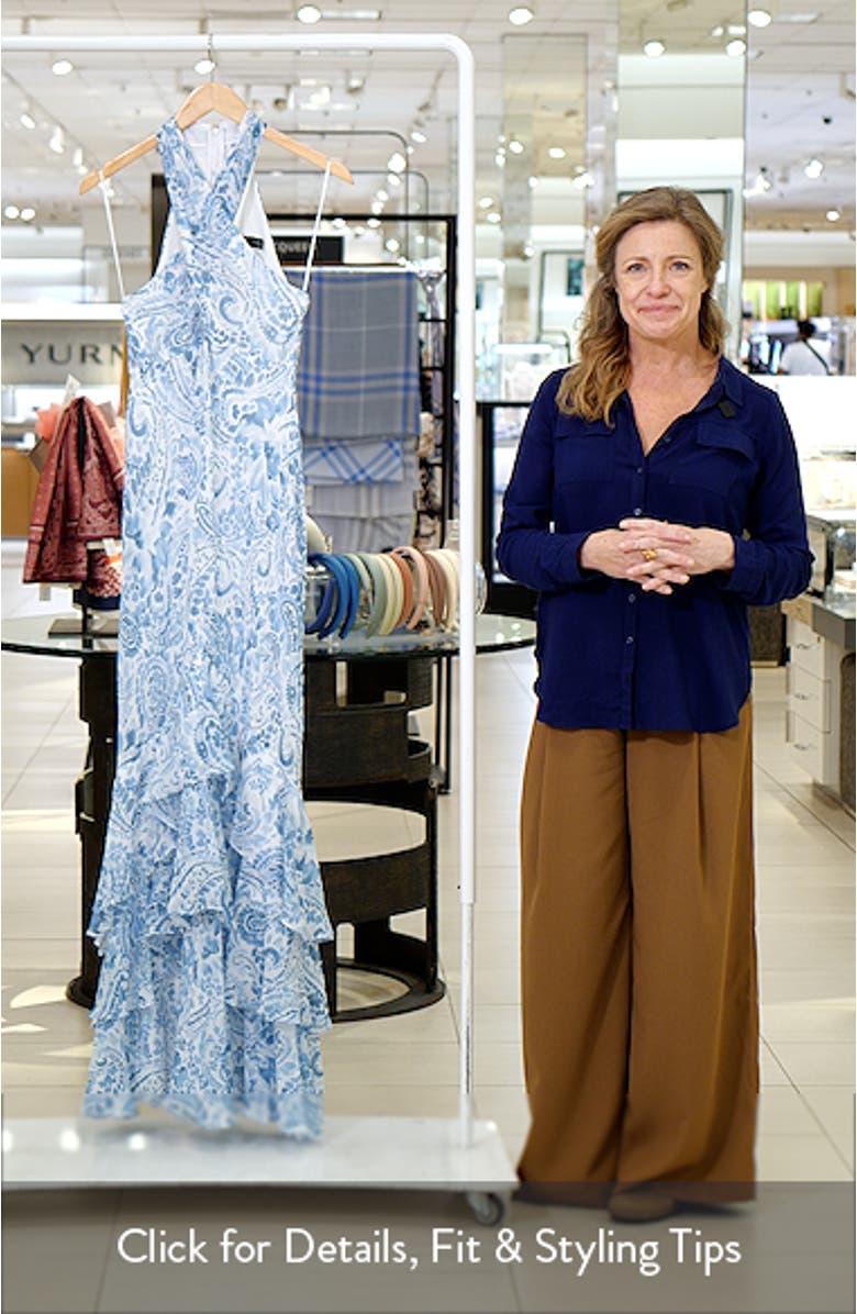 Halter Ruffle Maxi Dress, sales video thumbnail