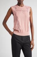 Dolce&Gabbana Lace Trim Sweater Tank