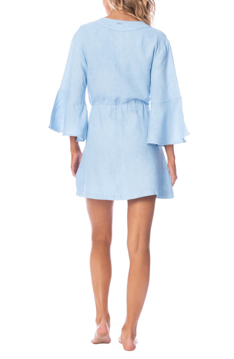 Maaji Stone Blue Joy Linen Cover-Up Dress, Alternate, color, Blue