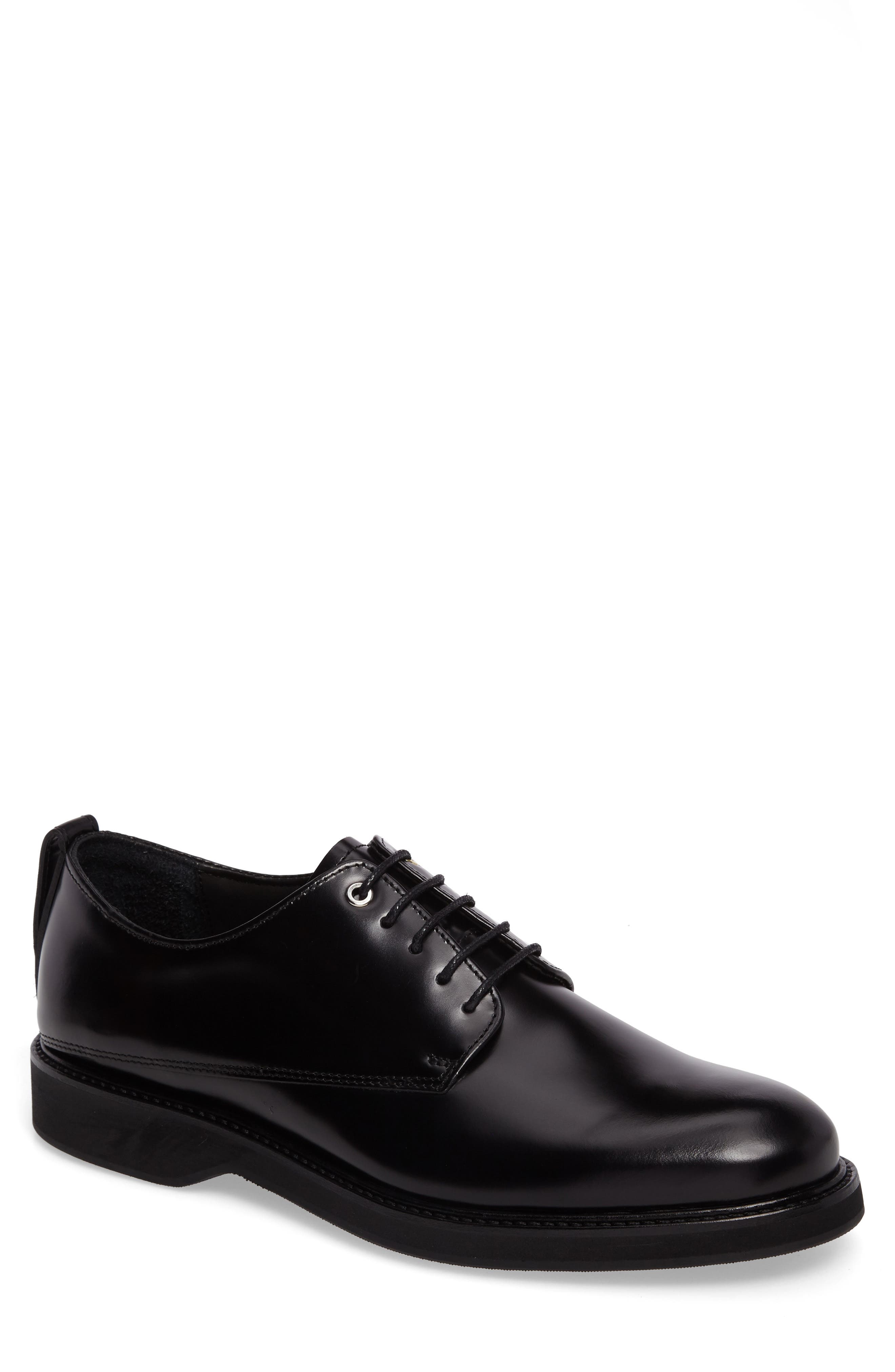 'Montoro' Derby, Main, color, BLACK LEATHER