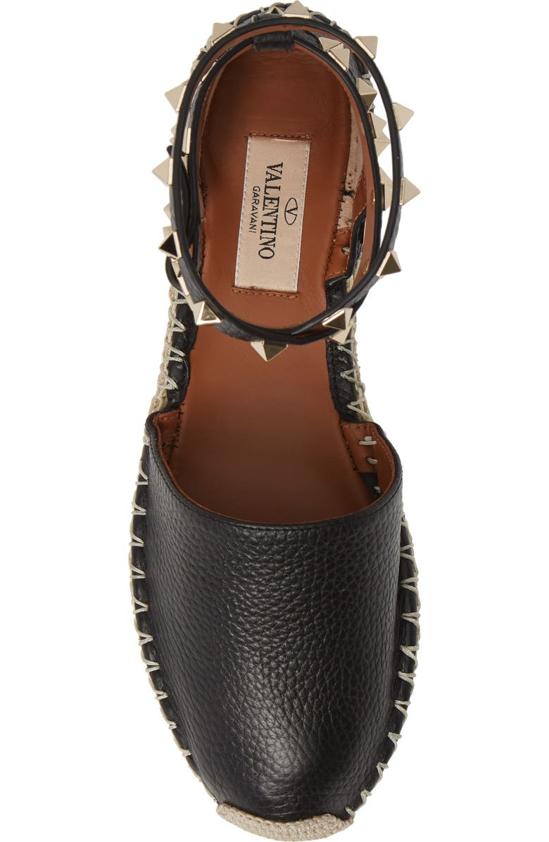 Valentino Garavani Rockstud Espadrille Flat, Alternate, color,