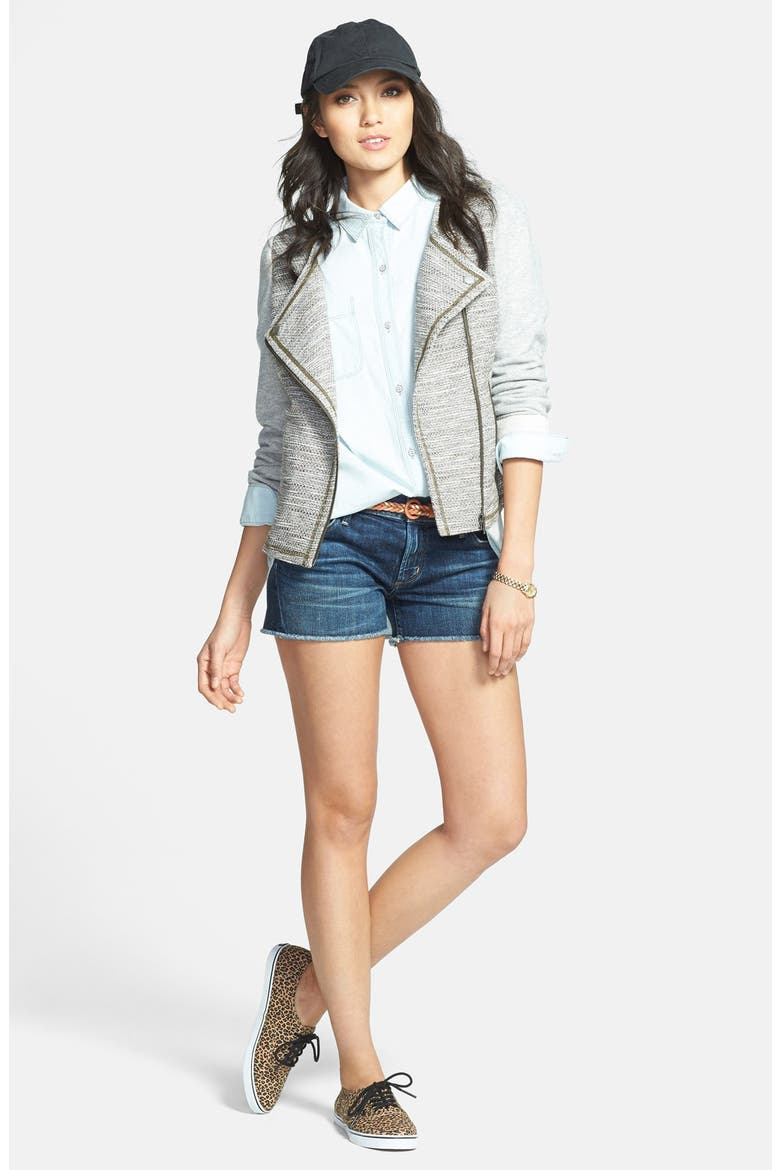 'Ava' Denim Cutoff Shorts, Alternate, color, PATINA