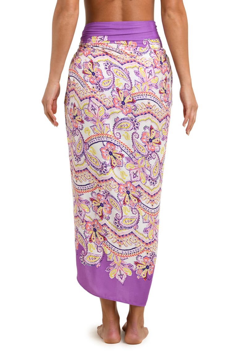 Lilac Cascade Cover-Up Pareo, Alternate, color, PURPLE MULTI