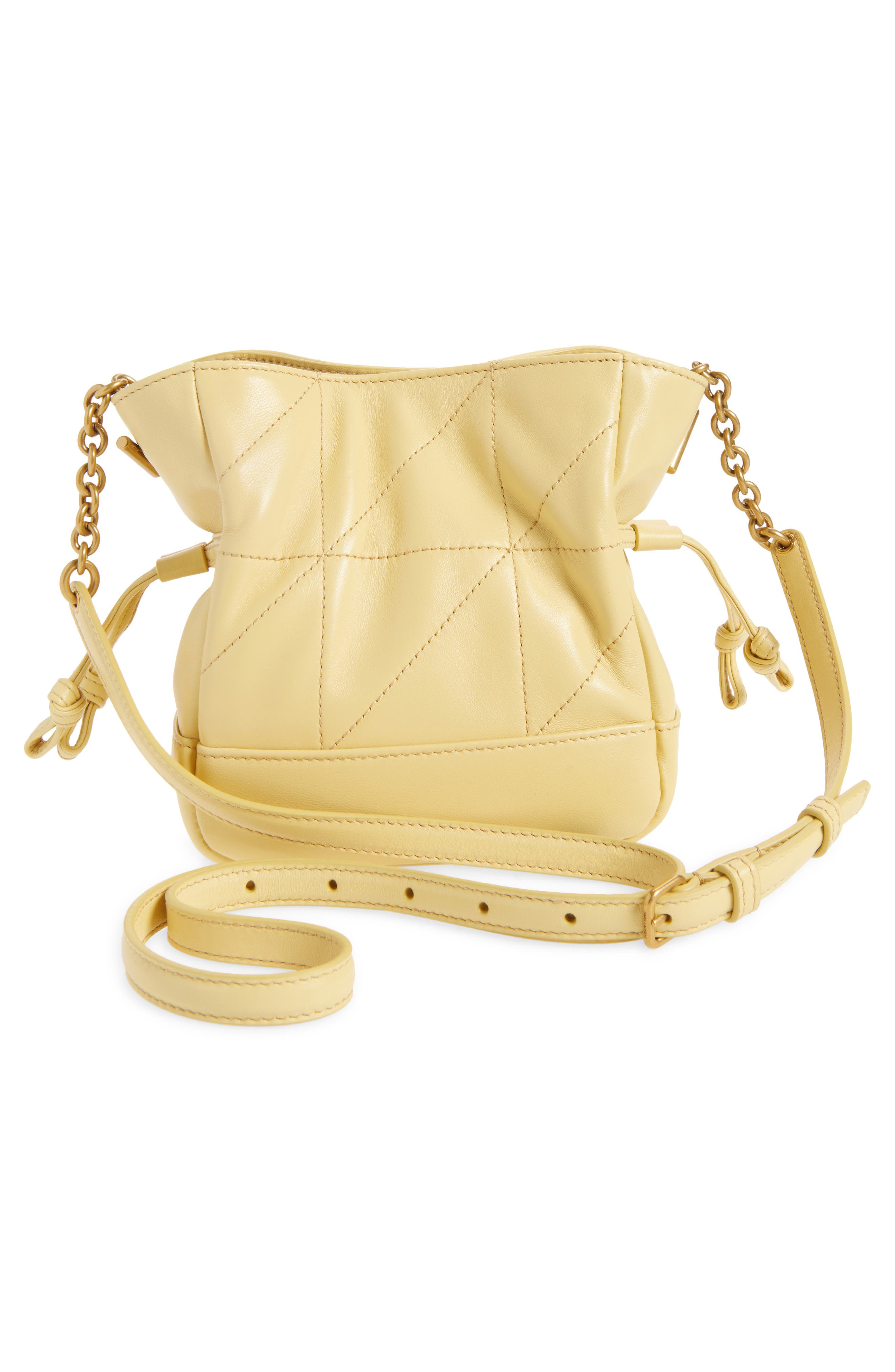 Mini Jamie Leather Shoulder Bag, Alternate, color, SOFT LEMON