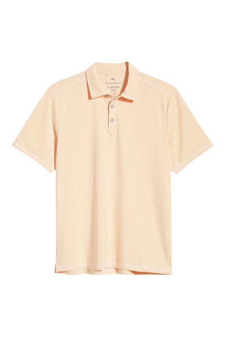 Catch The Wave Stripe IslandZone® Polo, Alternate, color, WHITE PEACH