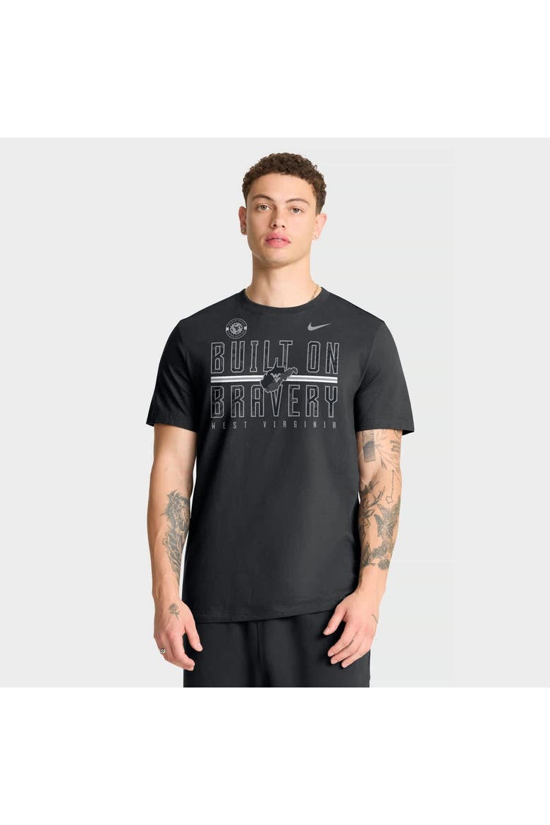 Men's Nike Black West Virginia Mountaineers Built on Bravery T-Shirt, Main, color, Black
