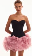 Milla Fitted Heart-Shaped Low-Waist Structured Corset in Black