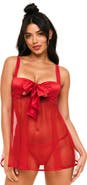 Adore Me Bessima Babydoll & G-String Set Lingerie