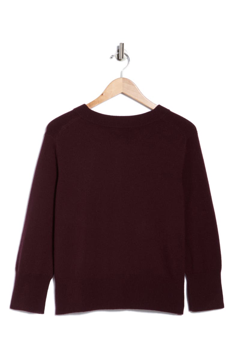 Vince Wool Blend Shrunken Cardigan, Alternate, color, Cherry Night