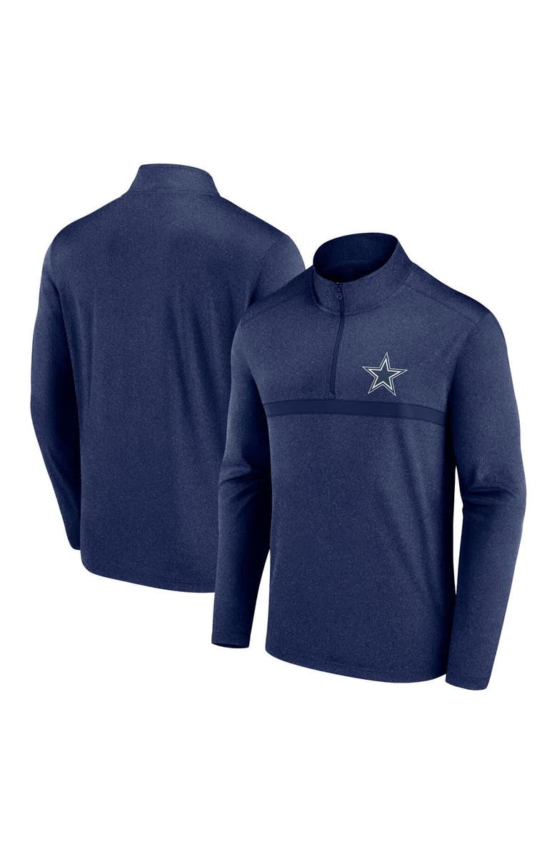 FANATICS Men's Fanatics Navy Dallas Cowboys Head-to-Head Quarter-Zip Top, Alternate, color,
