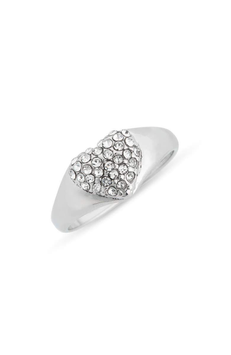NORDSTROM RACK Pavé Crystal Heart Ring, Main, color,